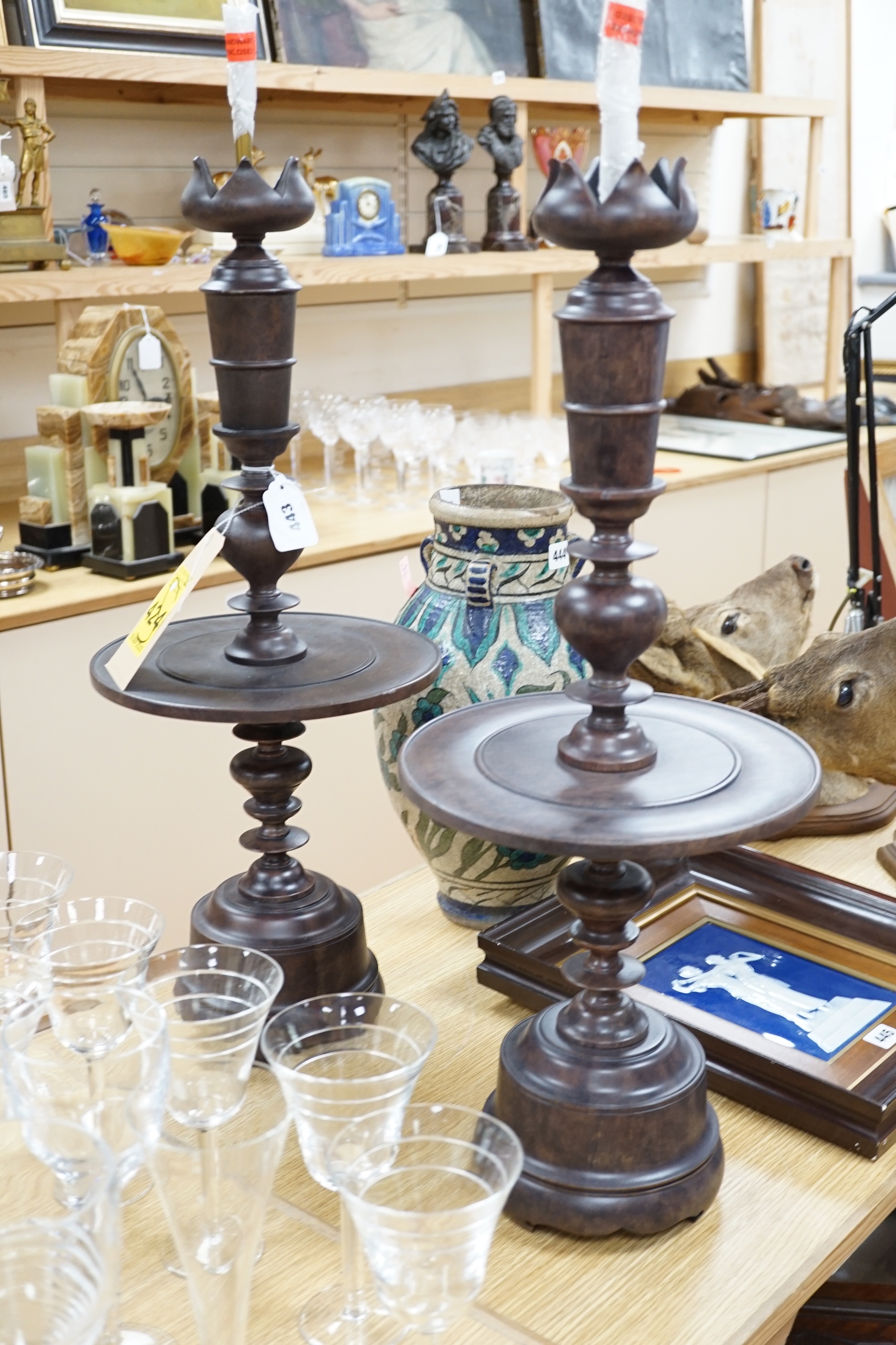 A pair of Julian Chichester 'Kathryn's candlesticks', 69cm high